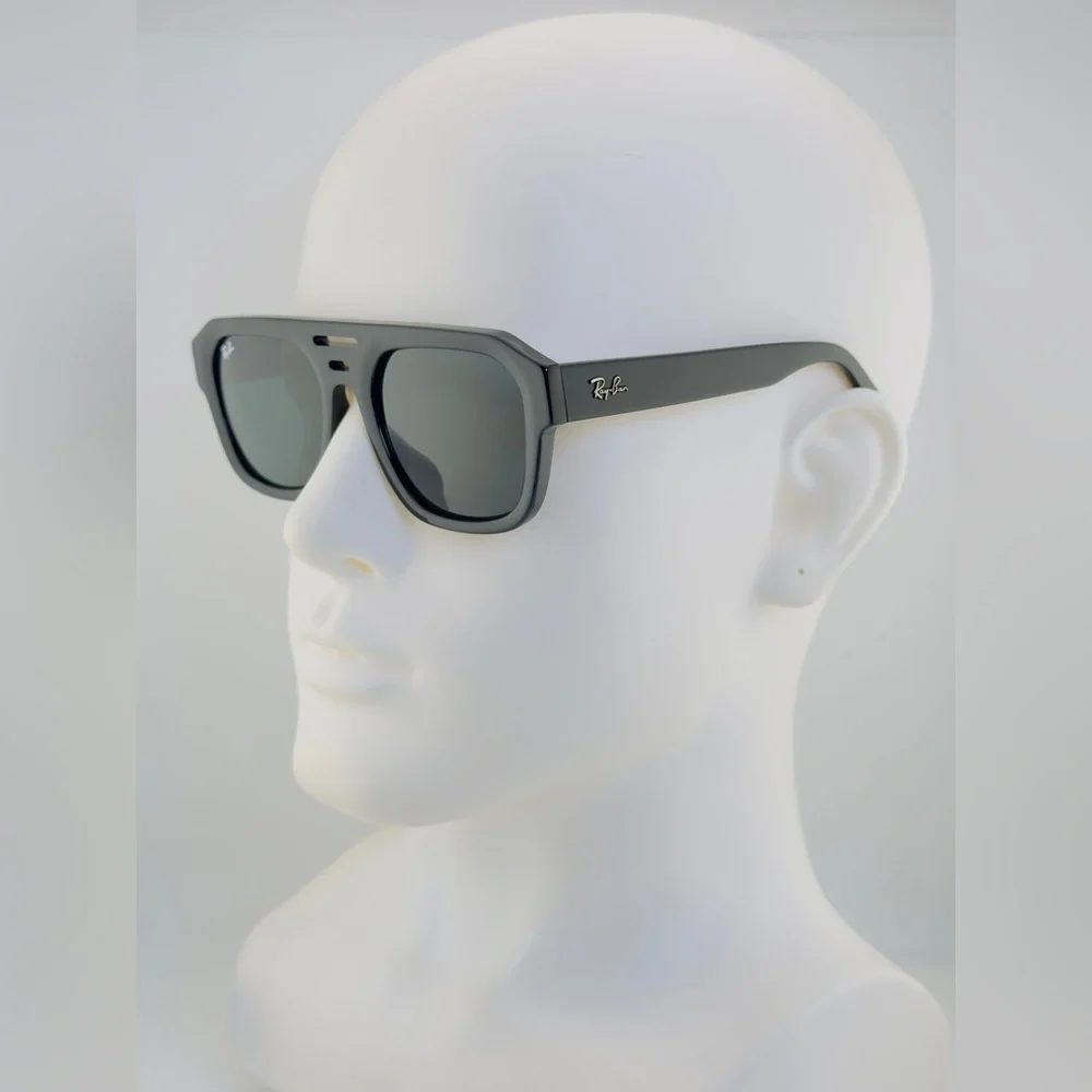 Ray-Ban Sunglasses RB4397 Corrigan Bio-based Polished Black Frame Grey Lenses